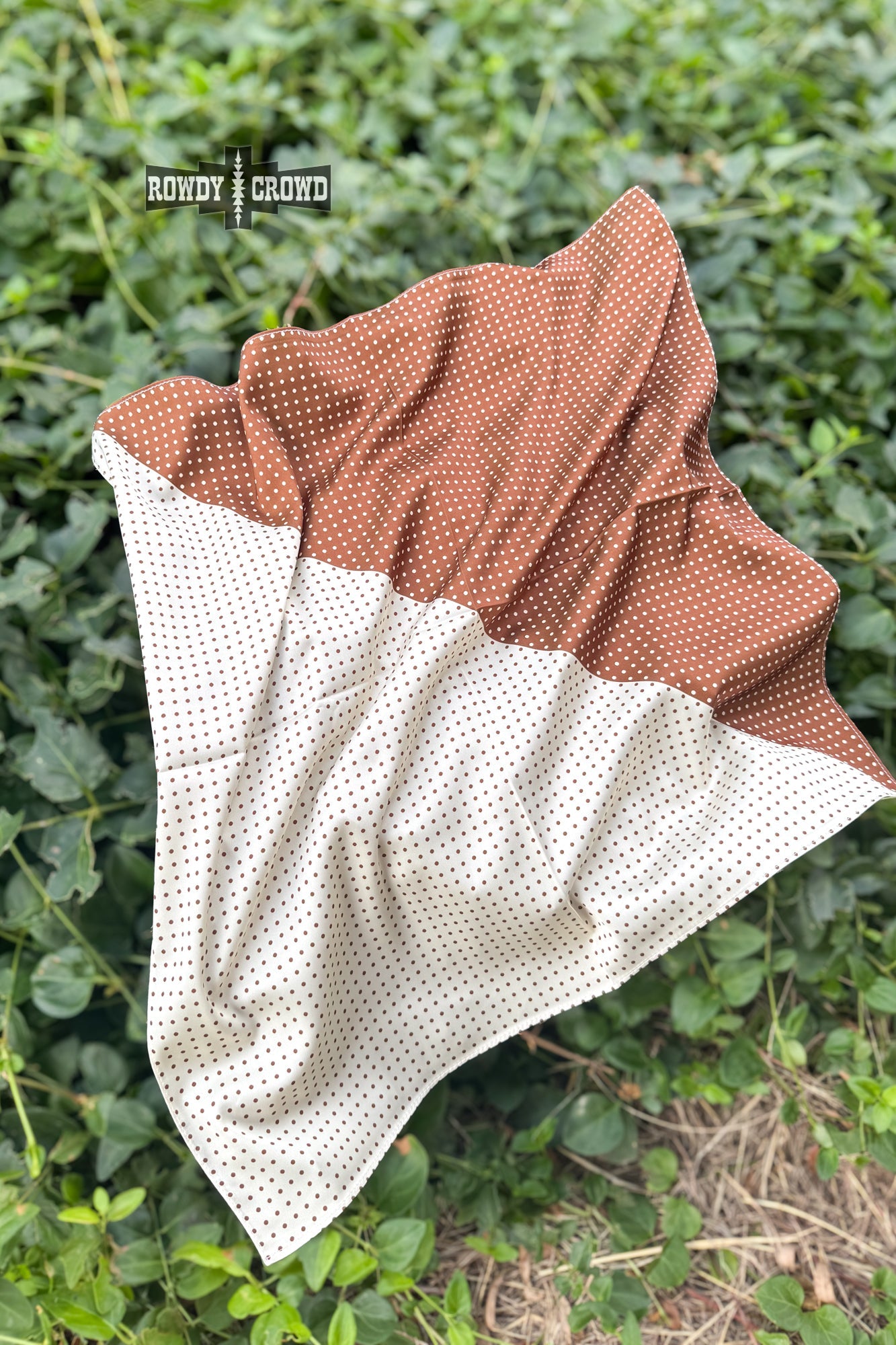 SMALL Polka Dot Coffee Wild Rag